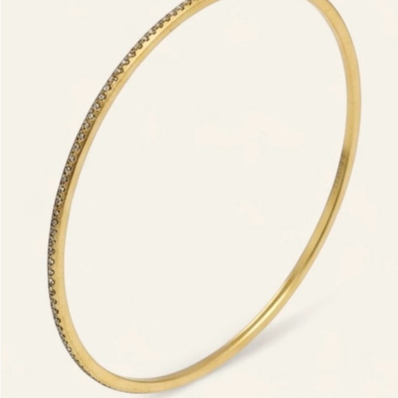 NEW Freida Rothman Matte Gold Stacking Bangle Bracelet